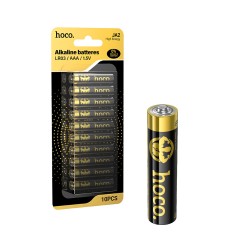 Pilha Alkaline Hoco JA2 LR03/AAA/1.5V (10 Unidades) Preto
